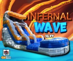 16ft Infernal Wave Single Lane Water Slide