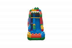 81AB3375 3A57 40BD 8B80 986989BFA4BB 1696198944 16ft Mega Blocks Single Lane Water Slide