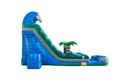 24ft Blue Crush Single Lane Water Slide