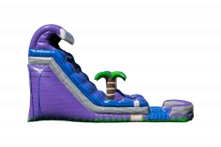 19ft Purple Crush Single Lane Water Slide