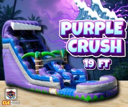 19ft Purple Crush Single Lane Water Slide